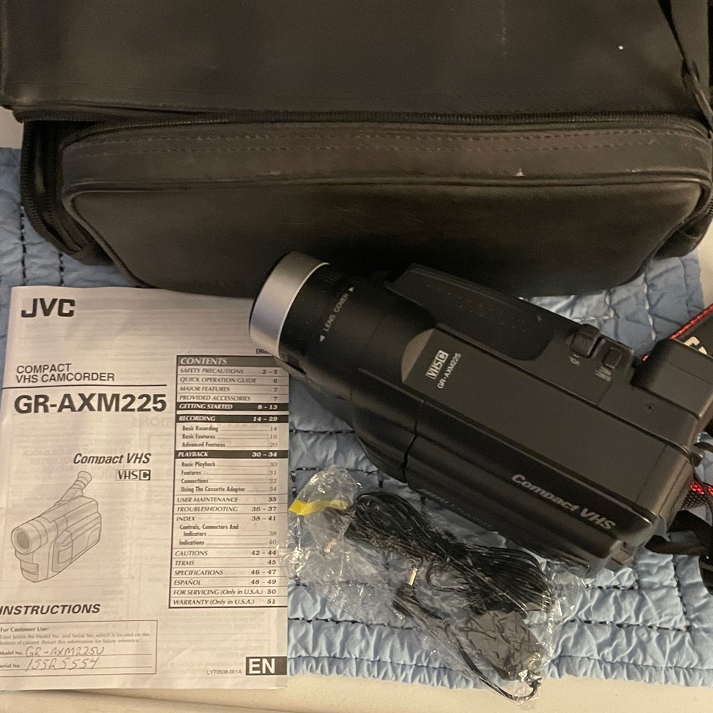 SOLD JVC Compact VHS Camcorder - Black no battery untestedSOLD